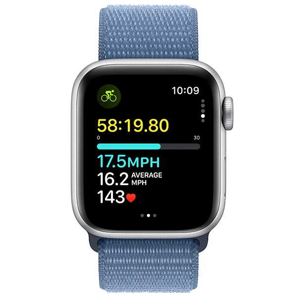 Смарт-часы Apple Watch SE GPS 40mm Silver Aluminium Case with Winter Blue Sport Loop - фото 6
