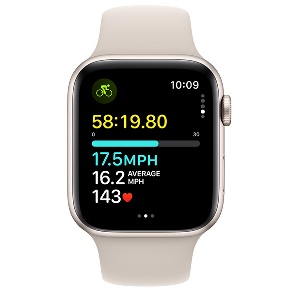 Смарт-часы Apple Watch SE GPS 44mm Starlight Aluminium Case with Starlight Sport Band - S/M