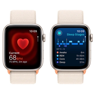 Смарт-часы Apple Watch SE GPS 44mm Starlight Aluminium Case with Starlight Sport Loop - фото 5