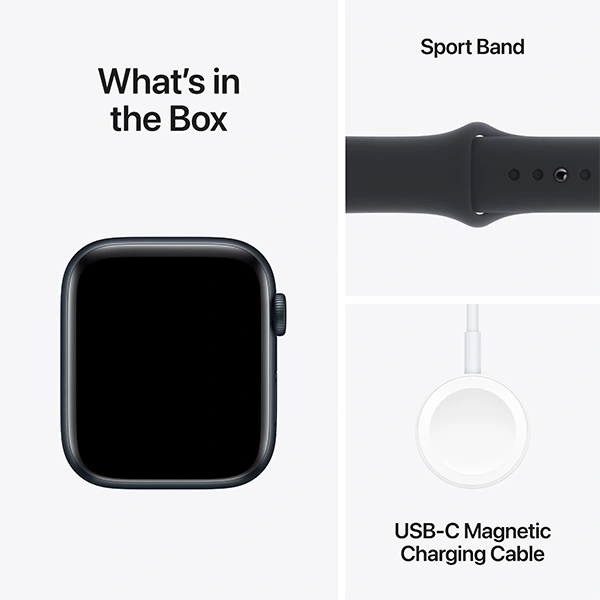 Apple смарт-сағаты Watch SE GPS 44mm Midnight Aluminium Case with Midnight Sport Band - S/M - фото 7