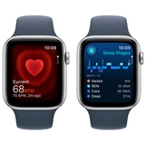 Смарт-часы Apple Watch SE GPS 44mm Silver Aluminium Case with Storm Blue Sport Band - S/M - фото 5