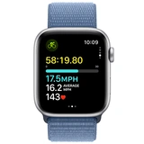 Смарт-часы Apple Watch SE GPS 44mm Silver Aluminium Case with Winter Blue Sport Loop - фото 6