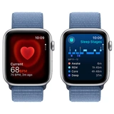 Смарт-часы Apple Watch SE GPS 44mm Silver Aluminium Case with Winter Blue Sport Loop - фото 5