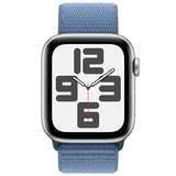 Смарт-часы Apple Watch SE GPS 44mm Silver Aluminium Case with Winter Blue Sport Loop - фото 2