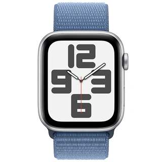 Смарт-часы Apple Watch SE GPS 44mm Silver Aluminium Case with Winter Blue Sport Loop - фото 2