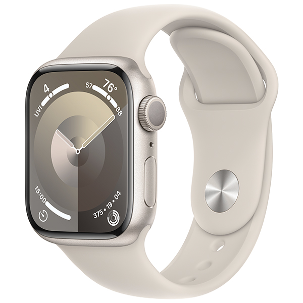 Смарт-часы Apple Watch Series 9 GPS 41mm Starlight Aluminium Case with Starlight Sport Band - S/M