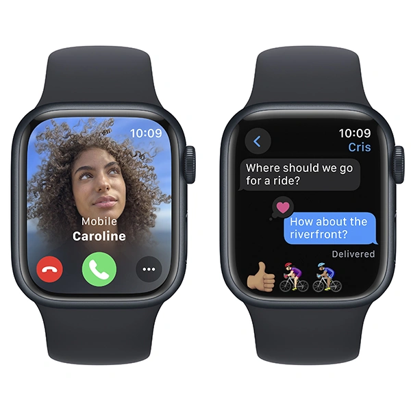 Смарт-часы Apple Watch Series 9 GPS 41mm Midnight Aluminium Case with Midnight Sport Band - S/M - фото 6