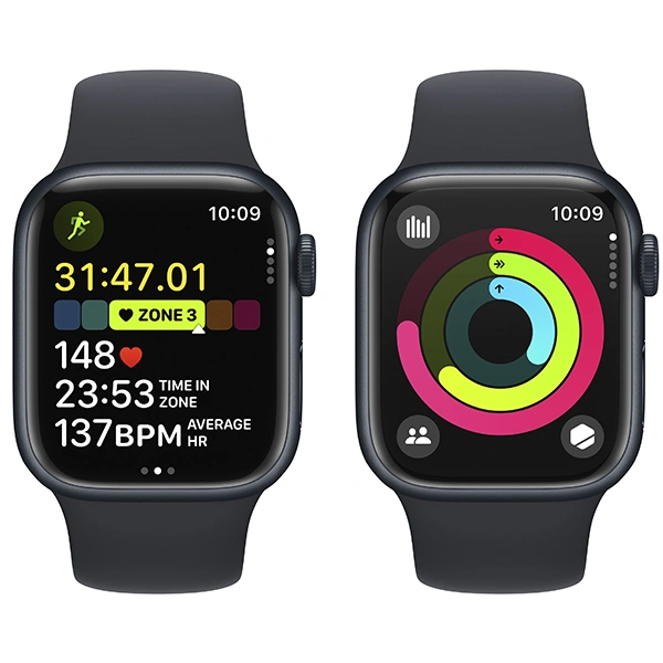 Смарт-часы Apple Watch Series 9 GPS 41mm Midnight Aluminium Case with Midnight Sport Band - M/L - фото 7