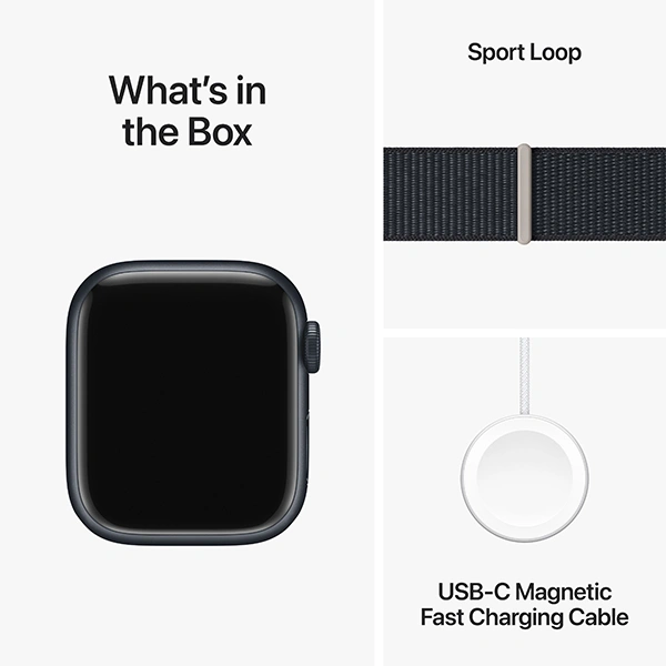 Смарт-часы Apple Watch Series 9 GPS 41mm Midnight Aluminium Case with Midnight Sport Loop - фото 10