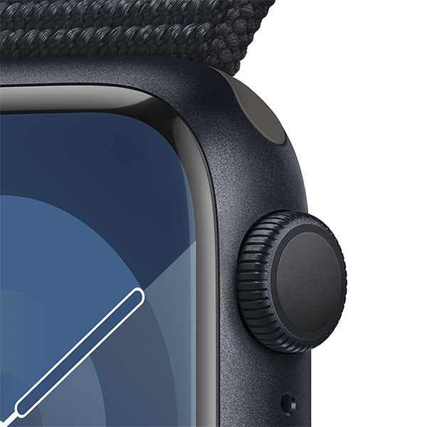 Apple смарт-сағаты Watch Series 9 GPS 41mm Midnight Aluminium Case with Midnight Sport Loop