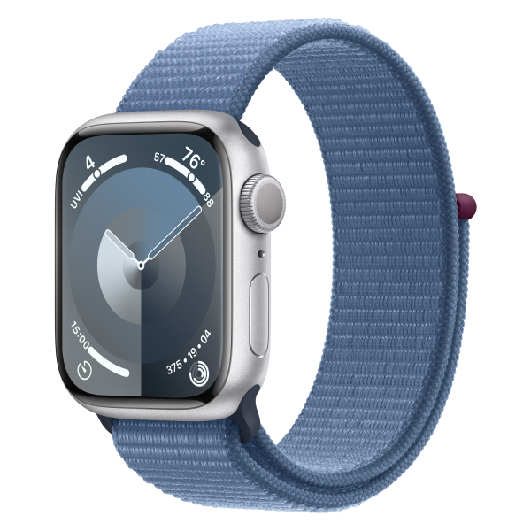 Apple смарт-сағаты Watch Series 9 GPS 41mm Silver Aluminium Case with Winter Blue Sport Loop
