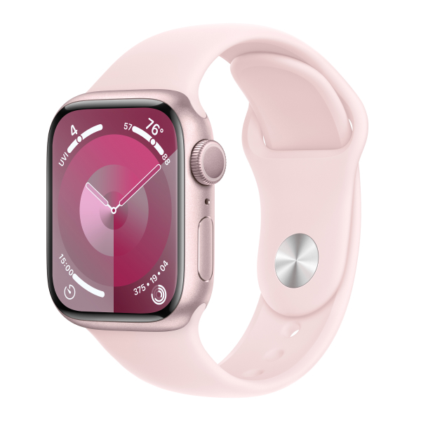 Apple смарт-сағаты Watch Series 9 GPS 41mm Pink Aluminium Case with Light Pink Sport Band - S/M