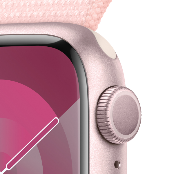 Apple смарт-сағаты Watch Series 9 GPS 41mm Pink Aluminium Case with Light Pink Sport Loop