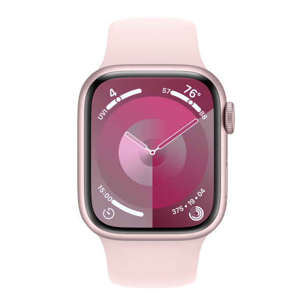 Смарт-часы Apple Watch Series 9 GPS 45mm Pink Aluminium Case with Light Pink Sport Band - S/M