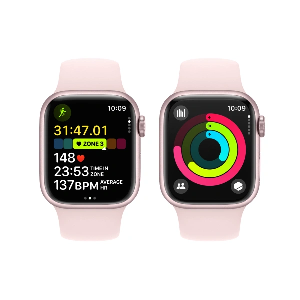 Смарт-часы Apple Watch Series 9 GPS 45mm Pink Aluminium Case with Light Pink Sport Band - M/L - фото 8