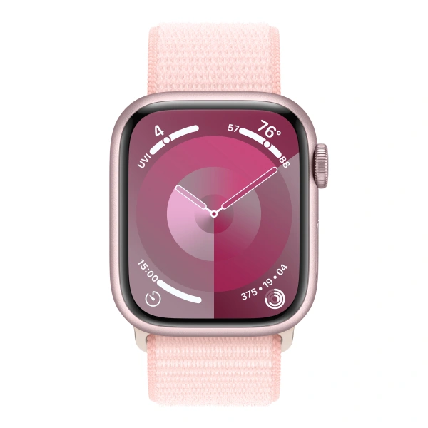 Смарт-часы Apple Watch Series 9 GPS 45mm Pink Aluminium Case with Light Pink Sport Loop - фото 2