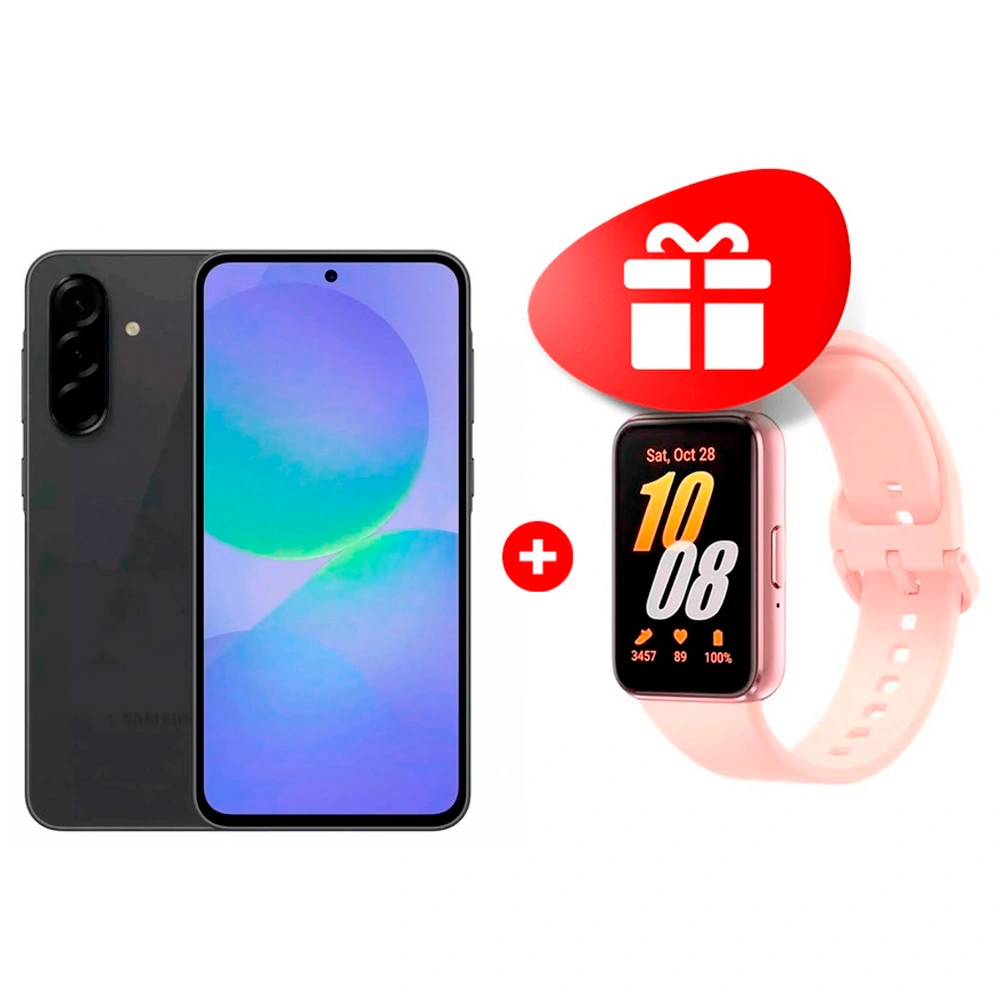 Комплект Фитнес браслет Samsung Galaxy Fit3 Pink SM-R390NIDACIS + Смартфон Samsung Galaxy A36 5G 128GB White (SM-A366EZADSKZ)