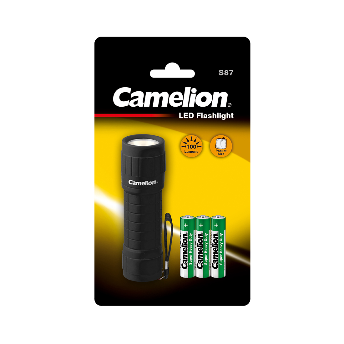 Фонарик Camelion S87 Black 