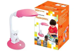 Светильник настольный часы Мышонок TDM Е27 Pink