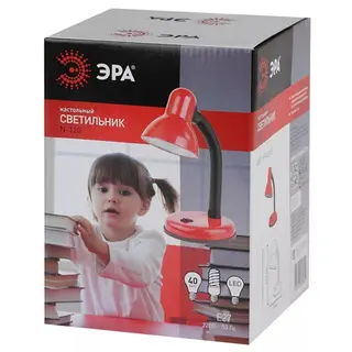 Настольный светильник ЭРА N-120-E27-40W-R Red (20/120)