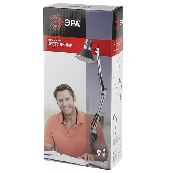 ЭРА үстел жарықшамы N-121-E27-40W-W - фото 5