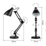 Настольный светильник ЭРА N-123-Е27-40W-BK - фото 8
