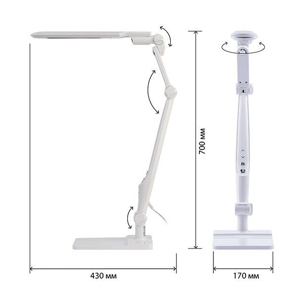 Настольный светильник ЭРА NLED-497-12W-W - фото 7