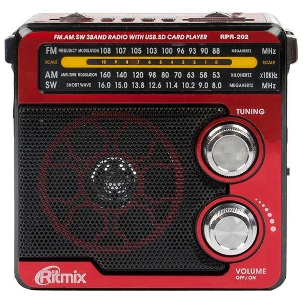 Портативный радиоприемник Ritmix RPR-202 (Красный)