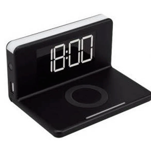 Часы с беспроводной зарядкой Max М-010 Черные - фото 3