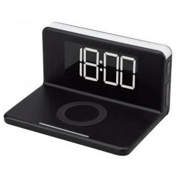 Часы с беспроводной зарядкой Max М-010 Черные - фото 4