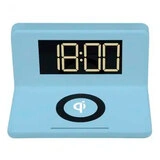 Часы с беспроводной зарядкой Max М-010 Blue