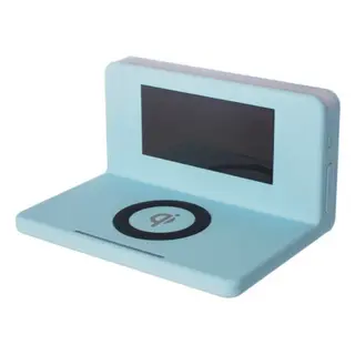 Часы с беспроводной зарядкой Max М-010 Blue