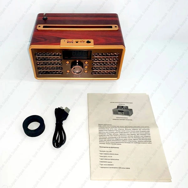 Портативная аудиосистема MAX MR-362 WOOD - фото 4