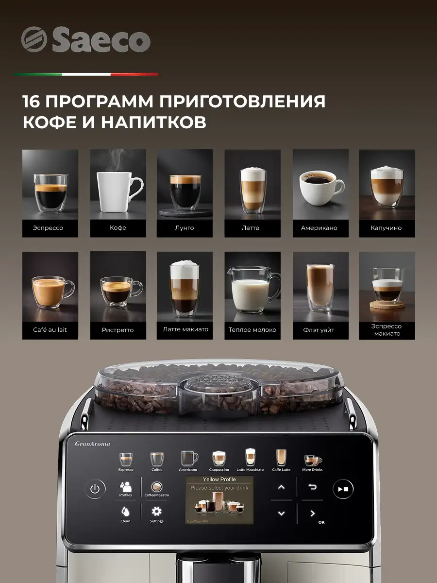 Кофемашина Saeco SM6582/30 - фото 3