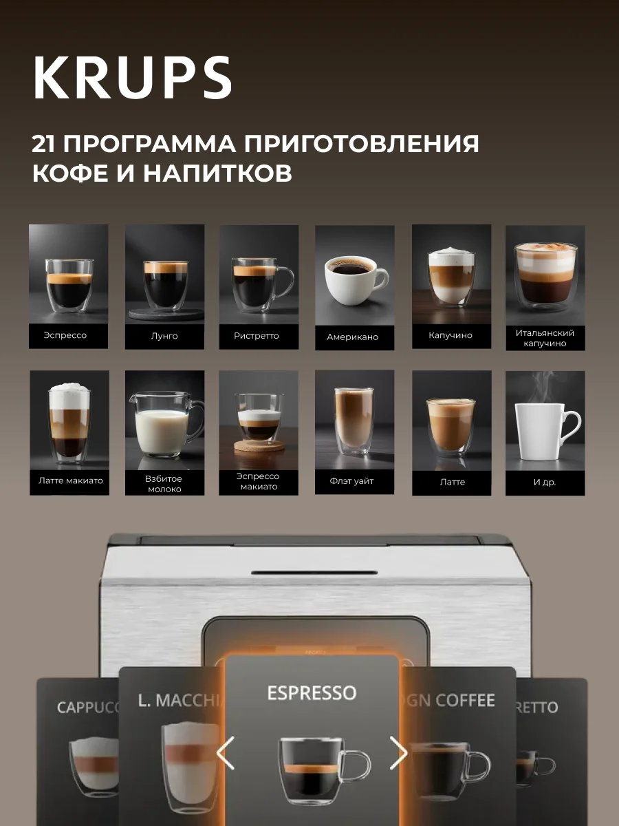 Кофемашина Krups EA877D10 - фото 3