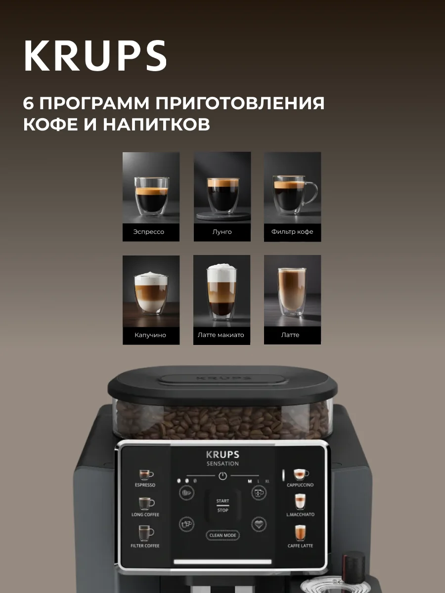 Кофемашина Krups Sensation Milk EA912B10 - фото 2