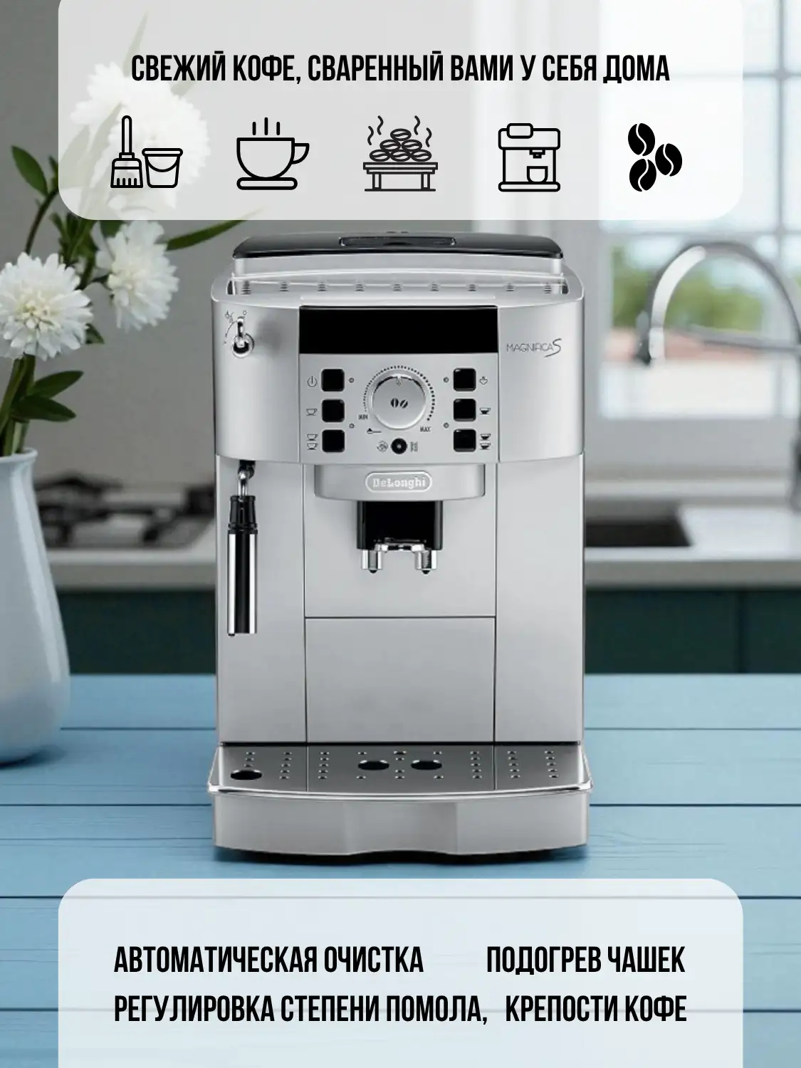 Кофемашина Delonghi ECAM 22.110 SB - фото 3