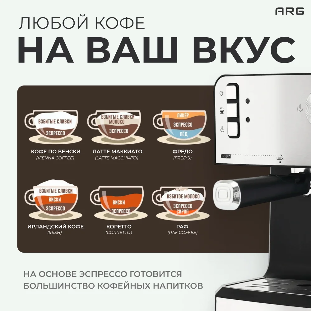 Кофеварка рожковая ARG CM003 - фото 6