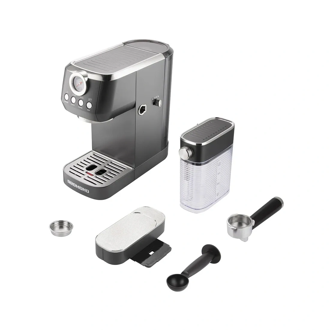 Кофеварка рожковая Redmond CM702 Черный/хром CM702 - фото 5