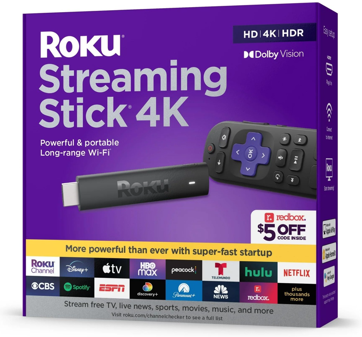 Медиастример Roku Streaming Stick 4K 3820R Black 
