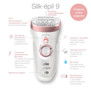 Эпилятор Braun Silk-epil 9 9-890