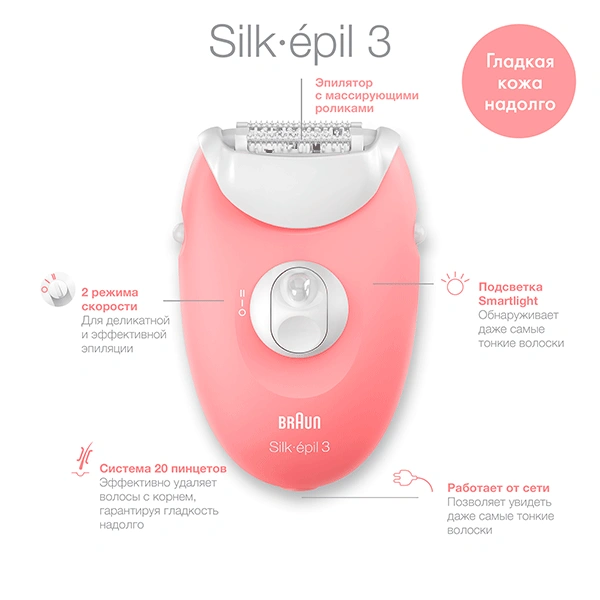 Braun эпиляторы Silk-epil 3-176 3 SE - фото 7
