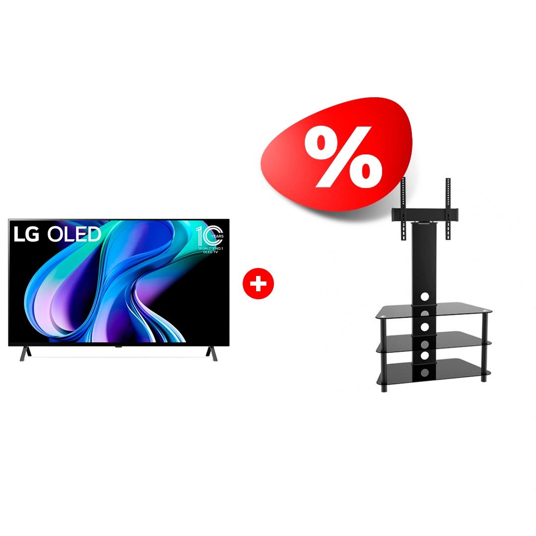 Жиынтық LG OLED теледидары  OLED65A3RLA + ARG сөресі TP2003S 47″ 