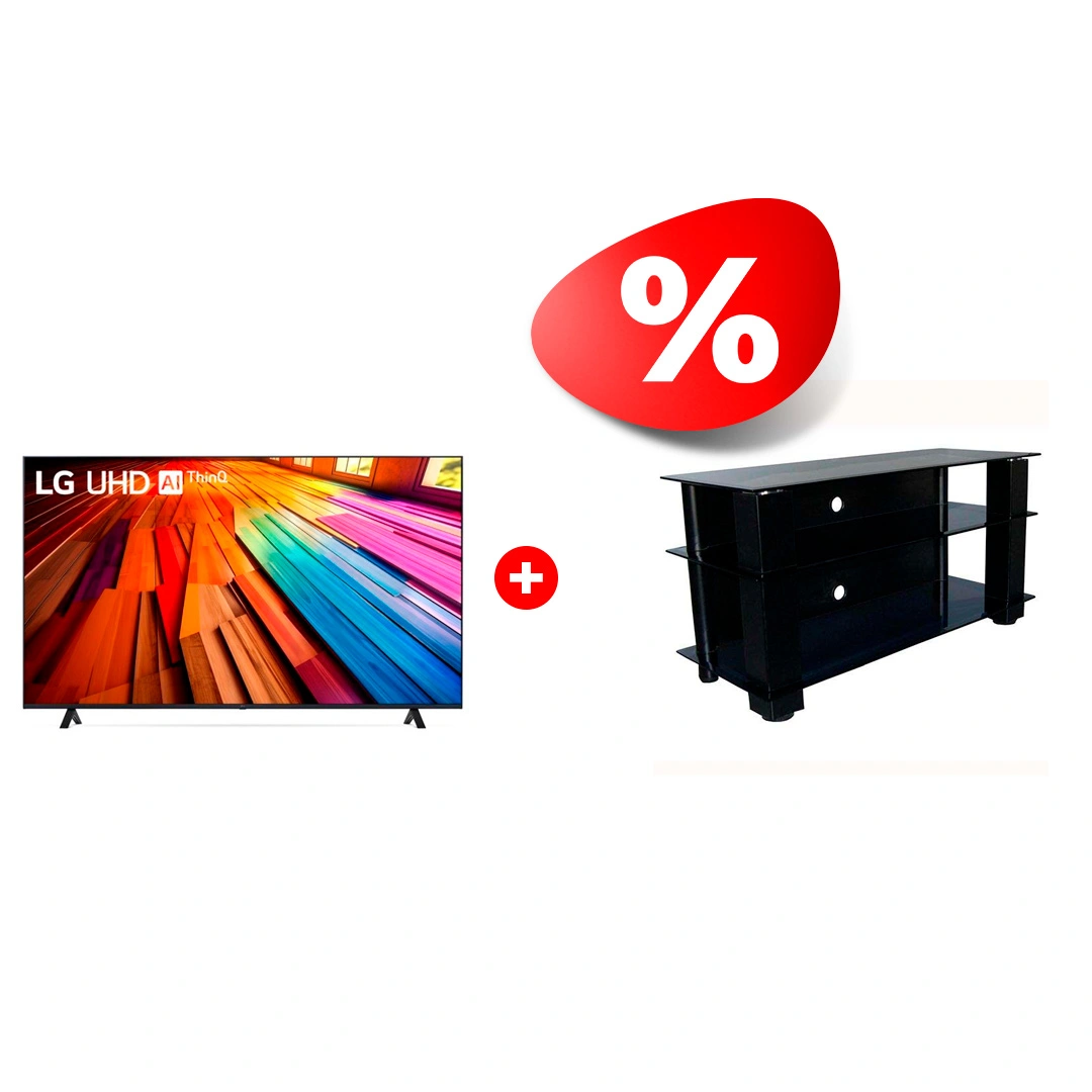 Жиынтық LG LED теледидары 55UT80006LA + Стеклокомплекс сөресі TV-SR 90/3 