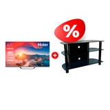 Комплект QLED телевизор Haier 65 S2 Pro + ТВ тумба Стеклокомплекс ТV-SR 1000/3 