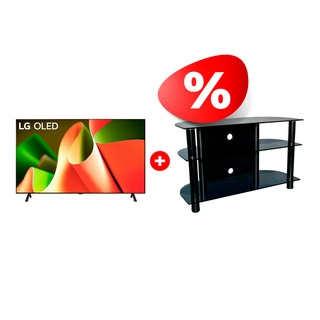 Комплект OLED телевизор LG OLED65B4RLA + ТВ тумба Стеклокомплекс ТV-SR 1000/3 