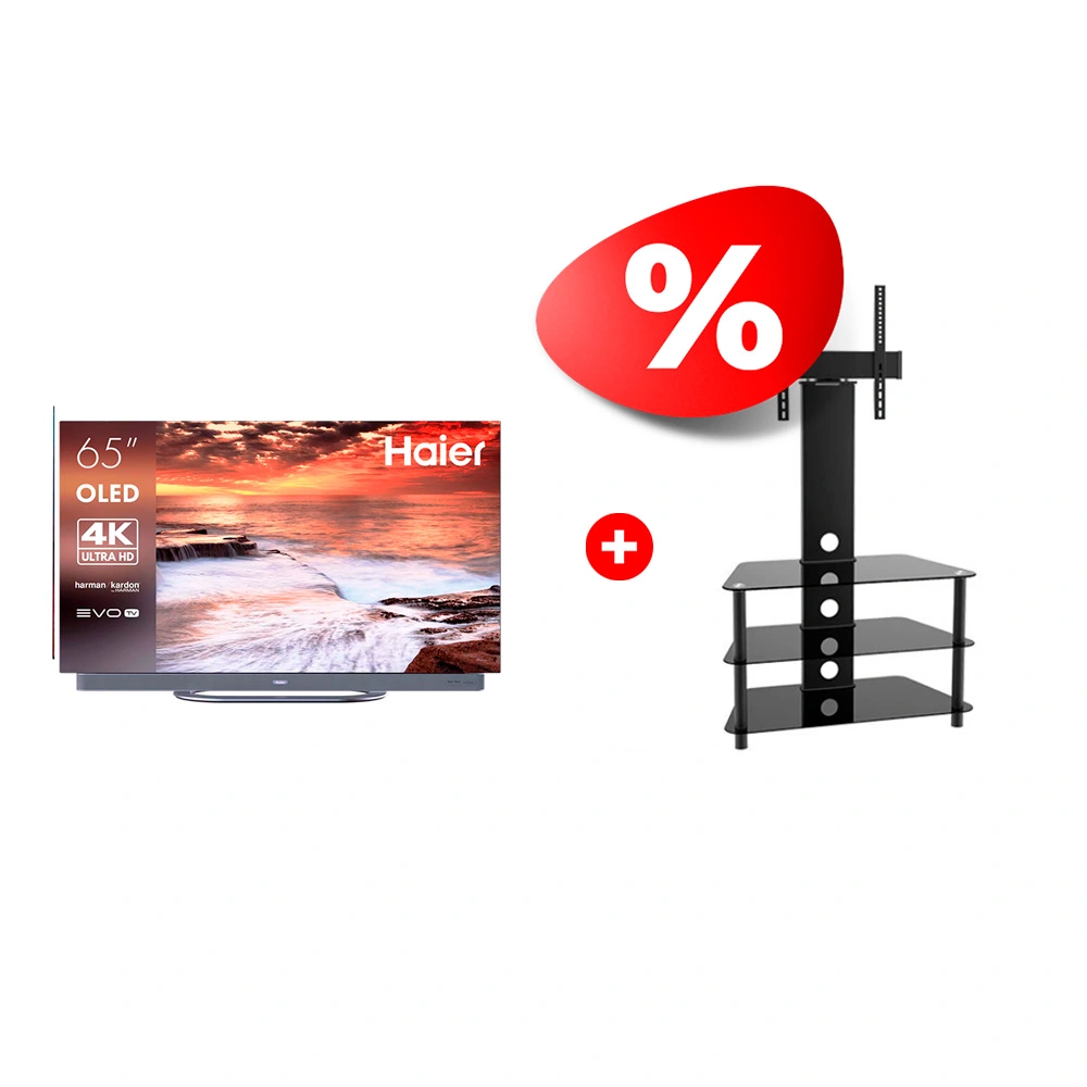 Жиынтық OLED телевизор Haier 65 OLED S9 Ultra + ARG сөресі TP2003S 47″ 