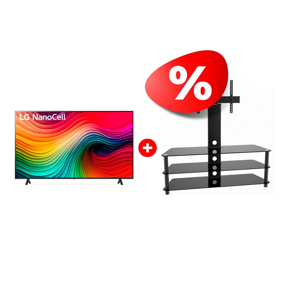 Комплект Nanocell телевизор LG 86NANO80T6A + ТВ тумба ARG TP2003L 60″ 
