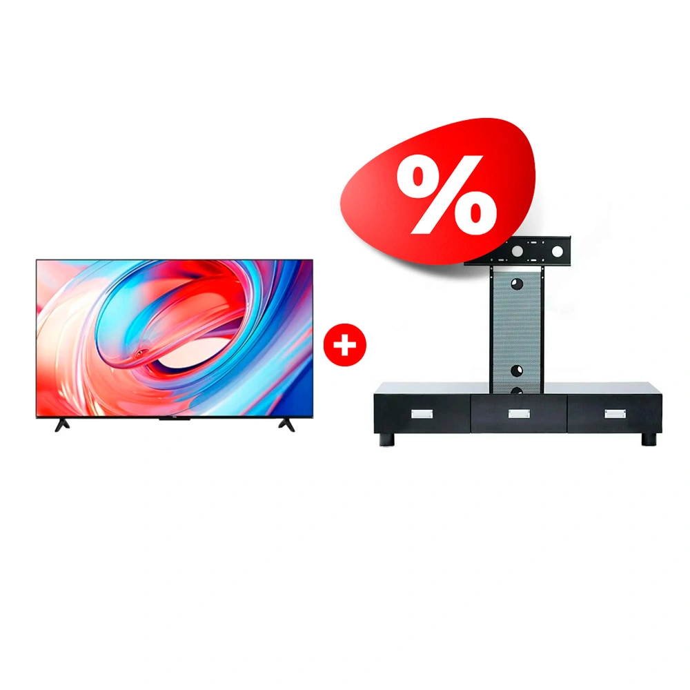 Комплект LED Телевизор TCL 75V6B + ТВ тумба Mart Универсал 65″ 