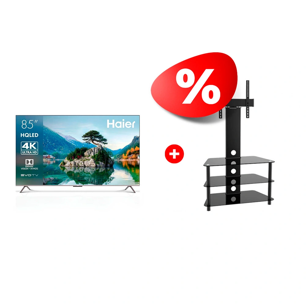 Жиынтық QLED TV Haier 85 Smart TV S8 QD + ARG сөресі TP2003S 47″ 